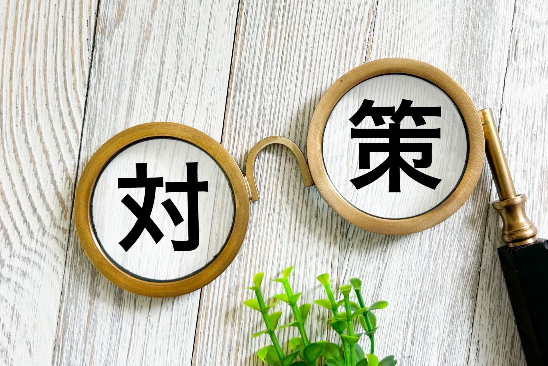 対策の文字素材