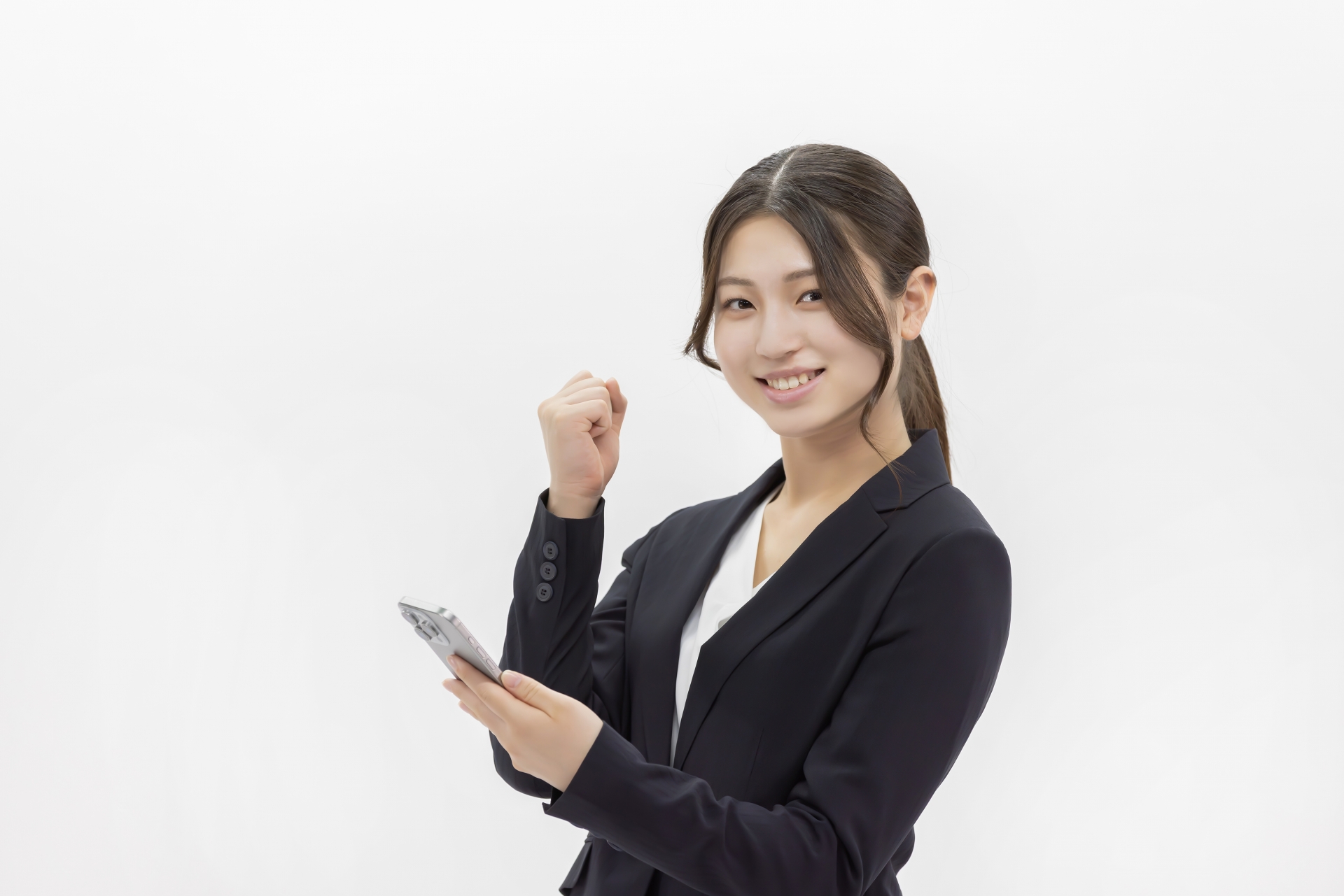 ビジネスウーマン　スマートフォン