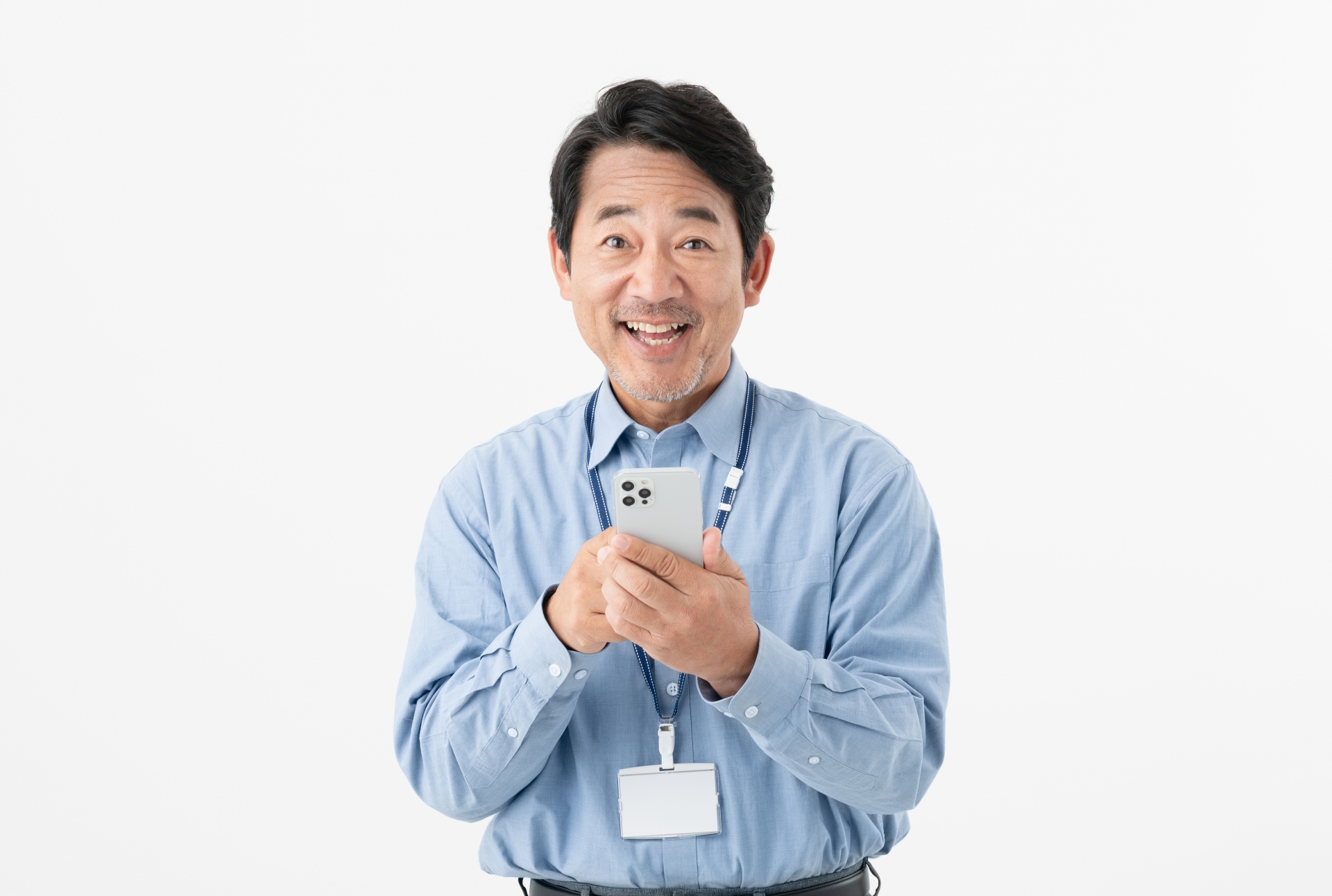 笑顔の中年男性