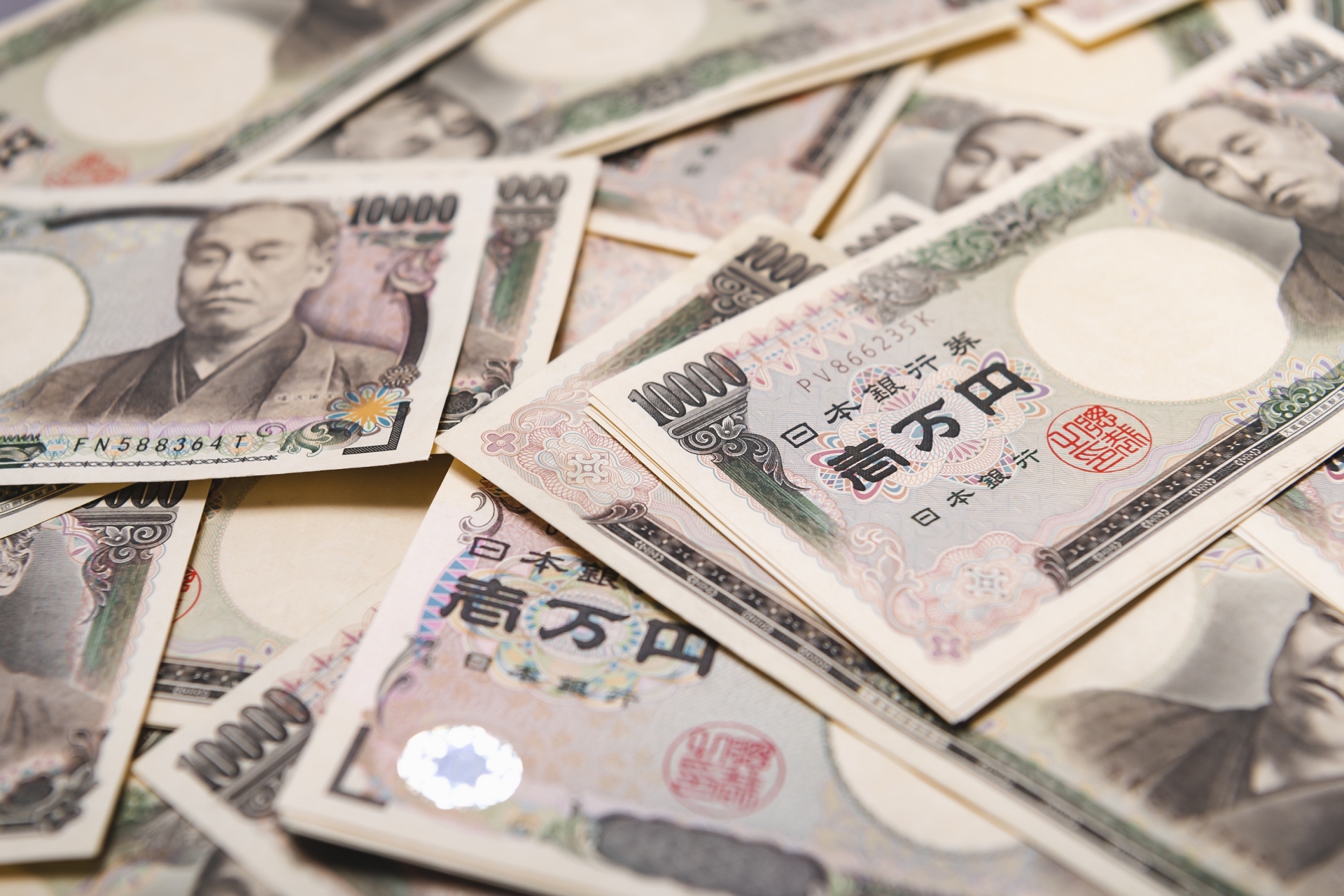 一万円札の背景素材