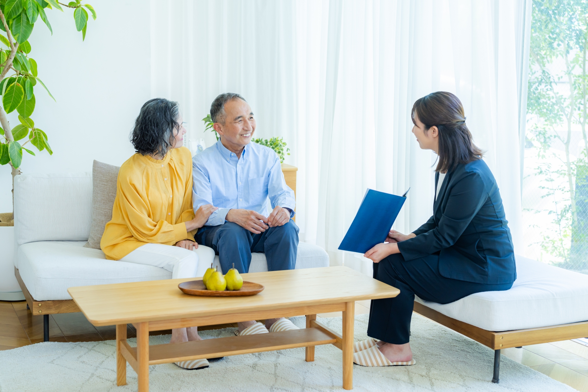 法律のアドバイスをする男性弁護士