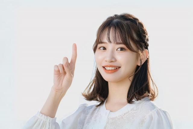 ポイントを示す女性④