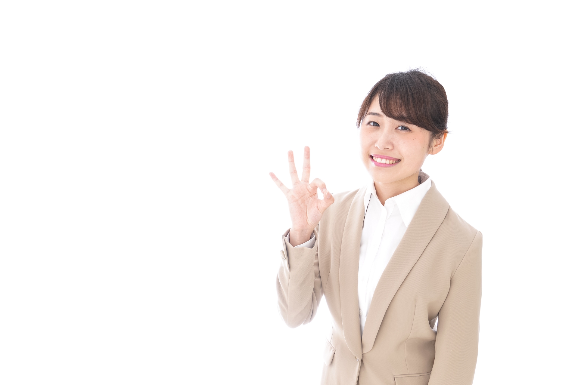 OKサインをする女性