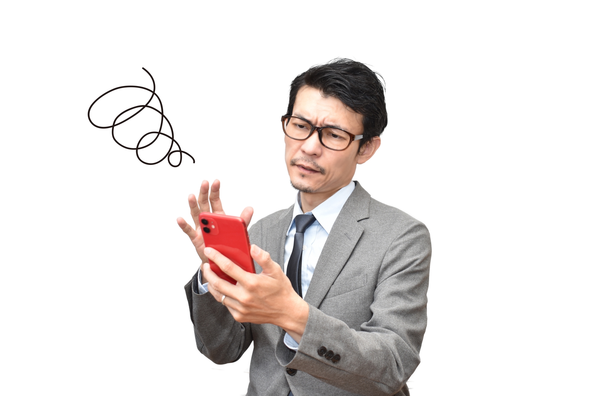 スマホを使いこなせない男性