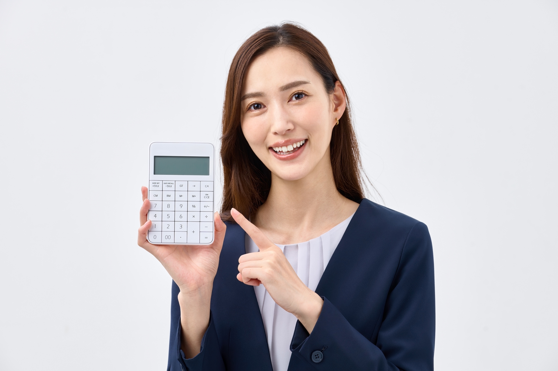 計算機を持つ販売員 女性