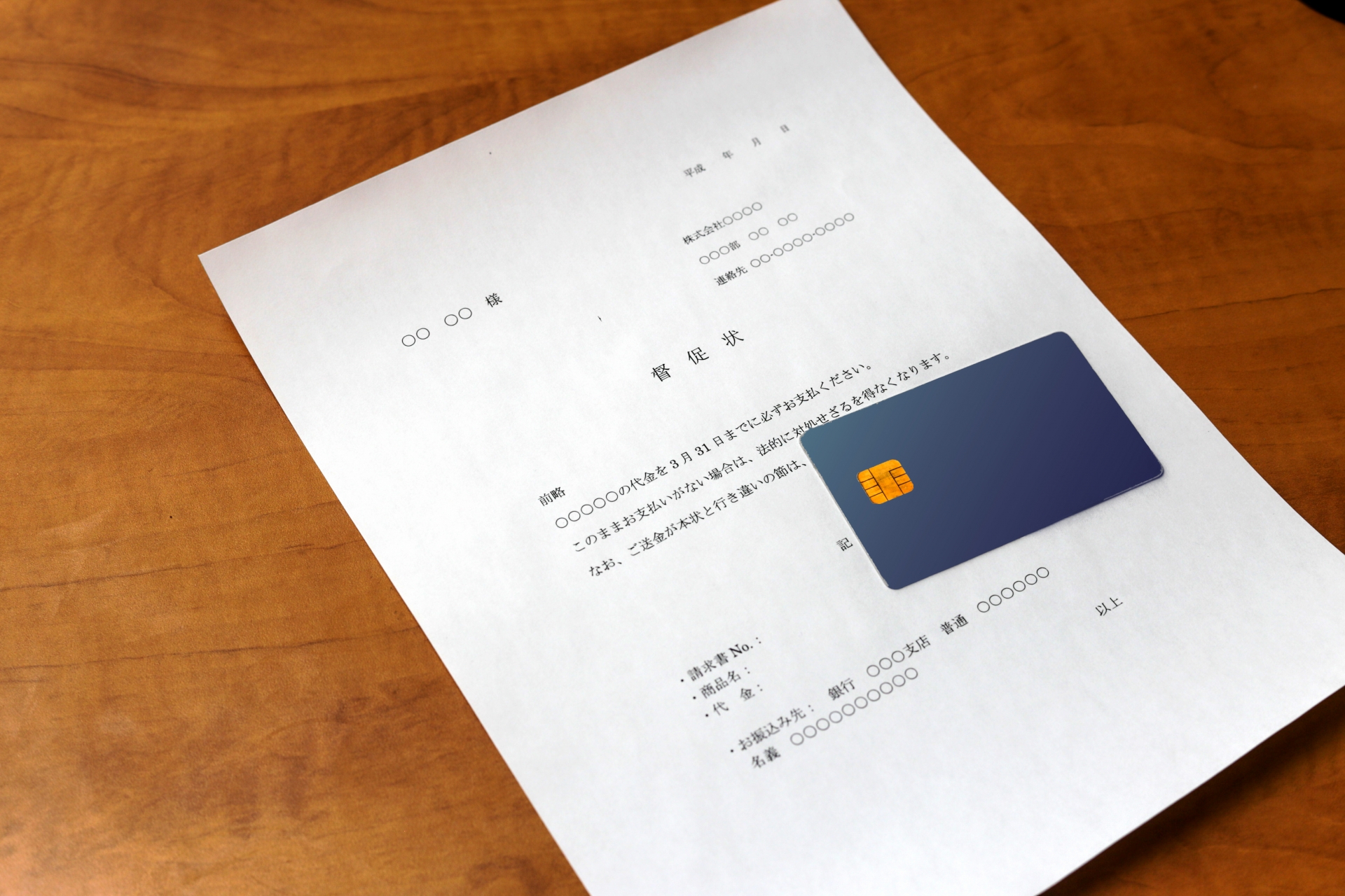 督促状とクレジットカード