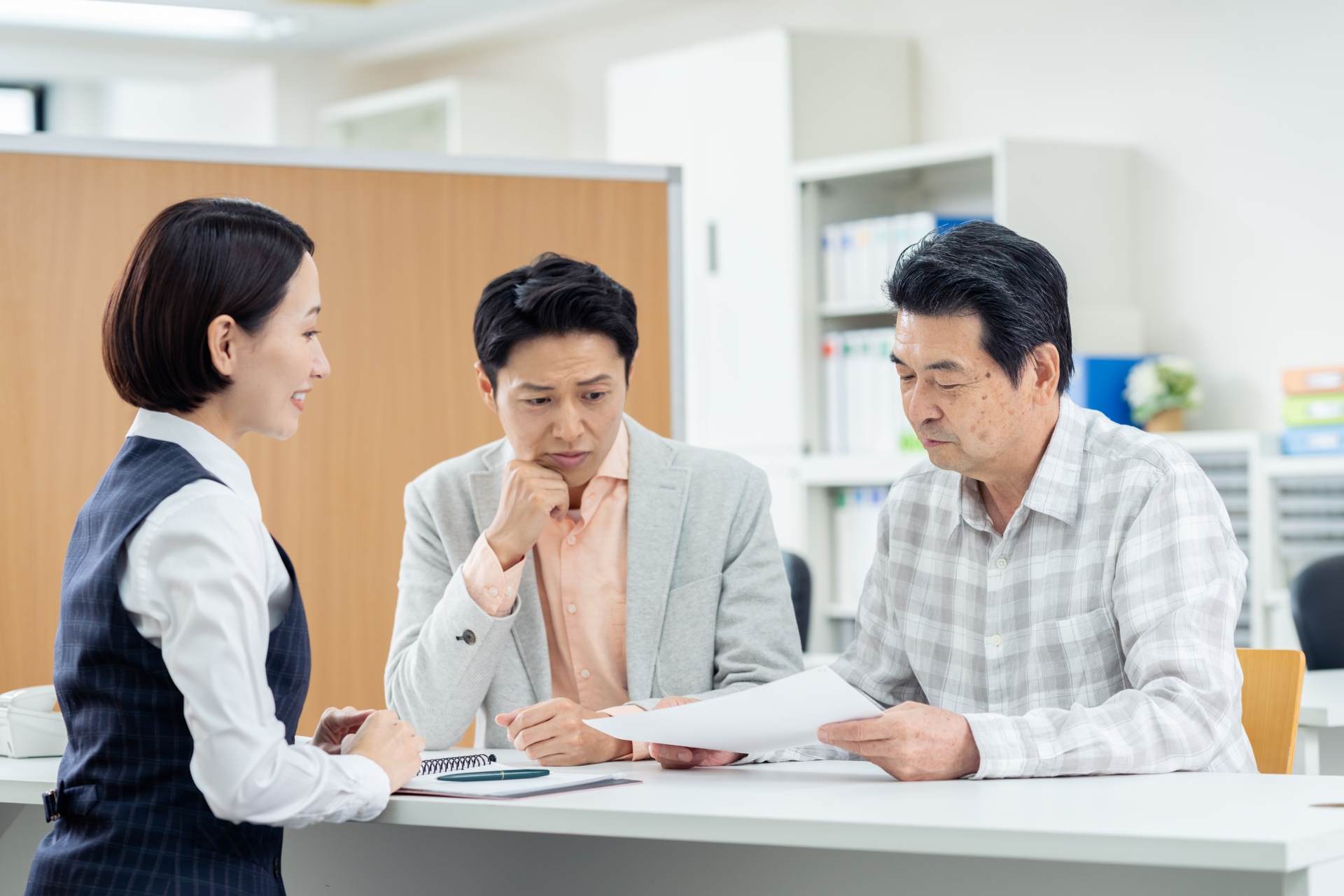 相談に来ている男性